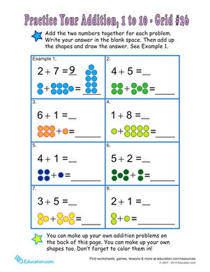 Count the Dots: Single-Digit Addition 26