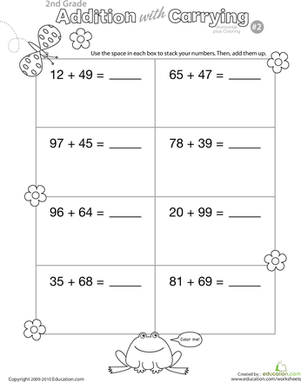 Color Me! Addition with Carrying 2