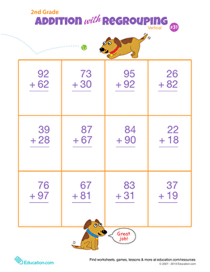 Double Digits! Practice Vertical Addition with Regrouping 31