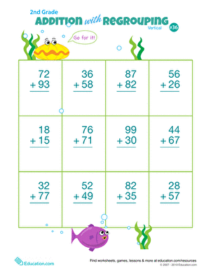 Double Digits! Practice Vertical Addition with Regrouping 36