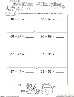 Color Me! Addition with Carrying 27