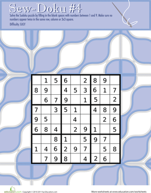 Play "Sew-Doku" 4!
