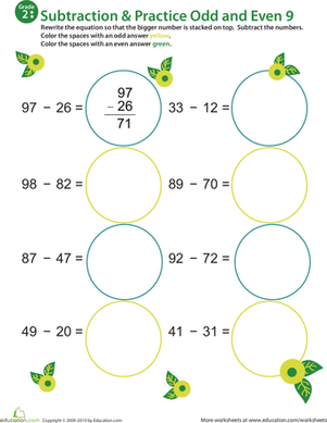 Math Mania: Practice Subtraction & Odd/Even 9