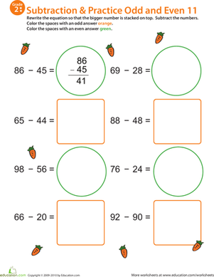 Math Mania: Practice Subtraction &amp; Odd/Even 11
