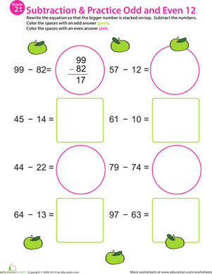 Math Mania: Practice Subtraction & Odd/Even 12