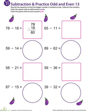 Math Mania: Practice Subtraction & Odd/Even 13