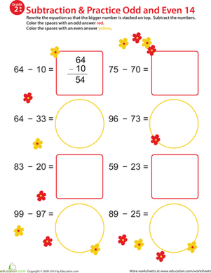 Math Mania: Practice Subtraction &amp; Odd/Even 14