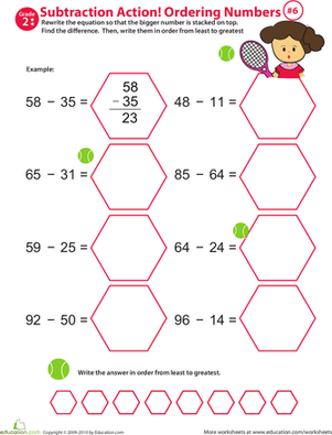 Subtraction Action! Ordering Numbers #6