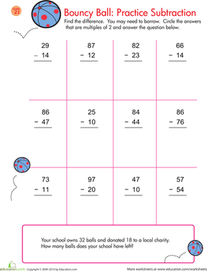 Subtraction and Multiples of 2