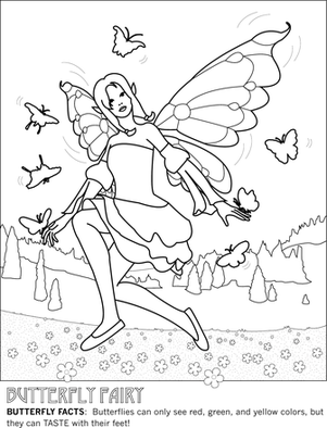 Butterfly Fairy Coloring Page!