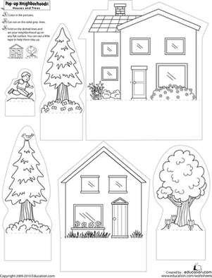 Pop-Up Neighborhoods: Houses and Trees