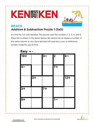 海滩KenKen®拼图