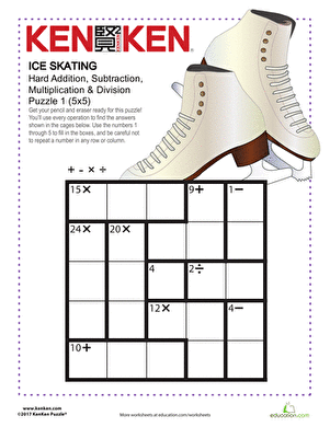 Ice Skating KenKen® Puzzle