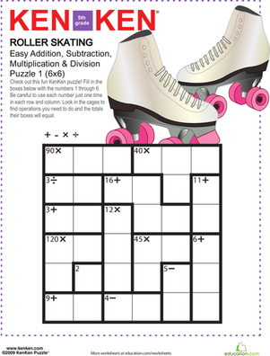 Roller Skating KenKen® Puzzle