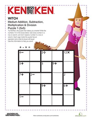 Ken Ken Puzzle: Witch