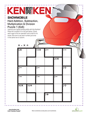 Snowmobile KenKen® Puzzle