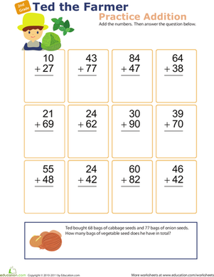 Practice Addition with Ted the Farmer!