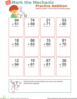 Practice Addition with Mark the Mechanic!