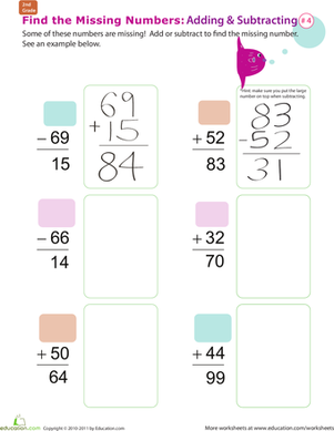 Find the Missing Numbers: Reverse Addition & Subtraction #4