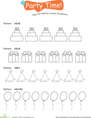 Color the Pattern: Party Time!