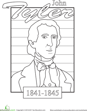 Color a U.S. President: John Tyler