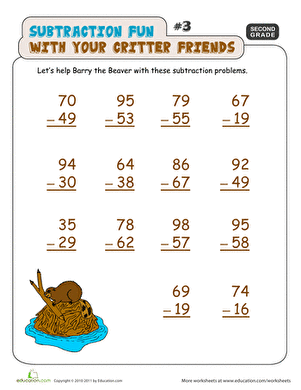 Critter Subtraction Fun #3