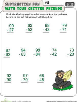 Critter Subtraction Fun #5