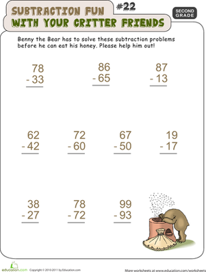 Critter Subtraction Fun #22