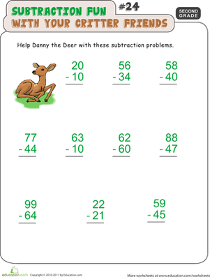 Critter Subtraction Fun #24