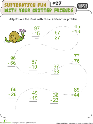 Critter Subtraction Fun #27