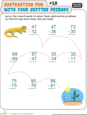 Critter Subtraction Fun #15