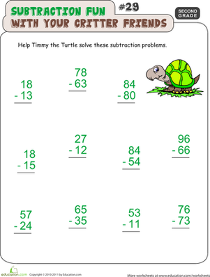 Critter Subtraction Fun #29