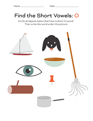 Find the Short Vowels: O