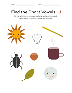 Find the Short Vowels: U