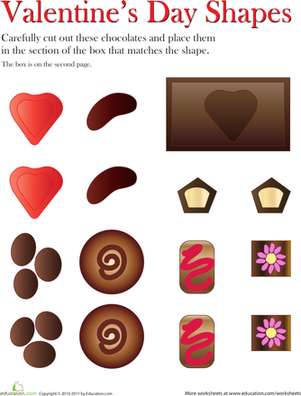 Valentine's Day Shape Match-Up