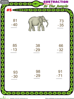 Subtraction in the Jungle #5