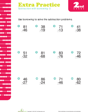 Subtraction with Regrouping #2