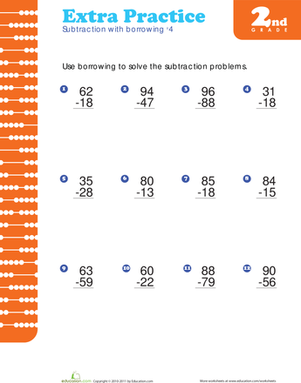 Subtraction with Regrouping #4