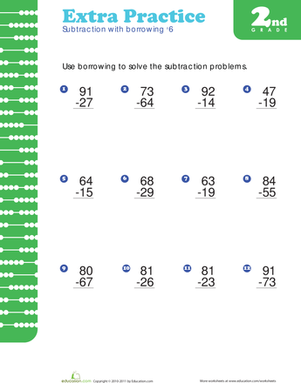 Subtraction with Regrouping #6