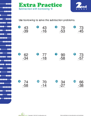 Subtraction with Regrouping #9