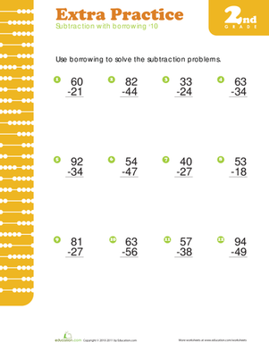 Subtraction with Regrouping #10