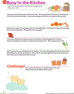 Percent Practice #5: In the Kitchen