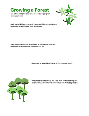 Percent Practice #7: Growing a Forest