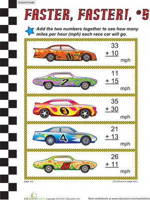 Faster, Faster: Two-Digit Addition #5