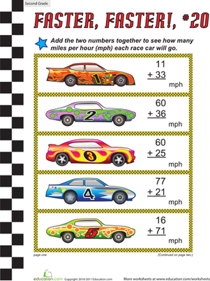 Faster, Faster: Two-Digit Addition #20