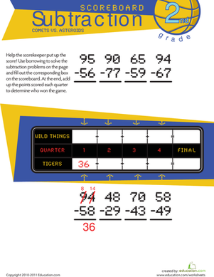Scoreboard Subtraction #5