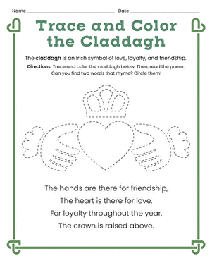 Claddagh Coloring Page