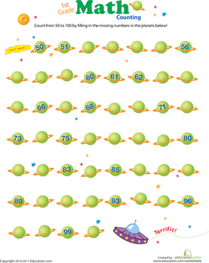 Counting Numbers: 50-100