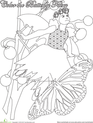 Color the Butterfly Fairy