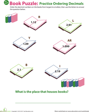 Order Decimals from Greatest to Least